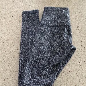 lululemon athletica Black and White Speckled Leggings